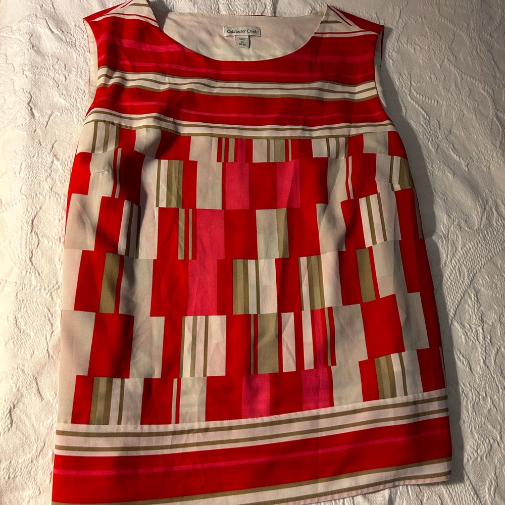 🌟🛍️ 2/$15 🛍️🌟 Coldwater Creek sleeveless top.